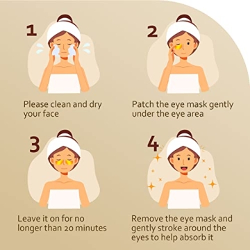 Taimand 24K Gold Under Eye Patches - Reduce Puffiness & Dark Circles