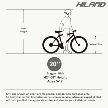 HH HILAND 20" Kids Fat Tire Mountain Bike 7-Speed Dual-Disc Brake