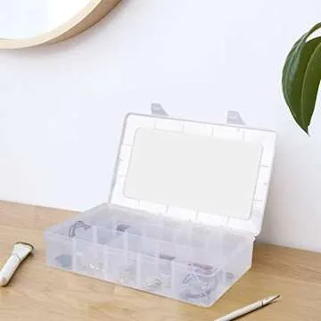 Jewelry Box Organizer with Removable Dividers for Easy Storage