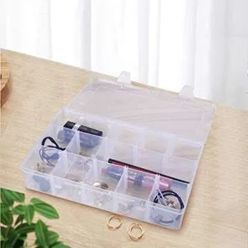 Jewelry Box Organizer with Removable Dividers for Easy Storage