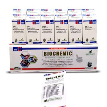 Economy Pack Tissue Cell Salt Kit, All 12 Schussler Cell Salts with Easy to Use Remedy Chart, Helps with Immune System and Helps Provide Cellular Nutrition Vital to Cellular Function