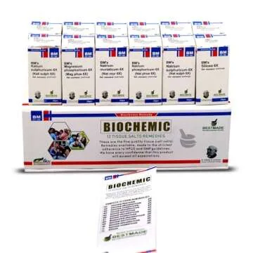 Economy Pack Tissue Cell Salt Kit, All 12 Schussler Cell Salts with Easy to Use Remedy Chart, Helps with Immune System and Helps Provide Cellular Nutrition Vital to Cellular Function