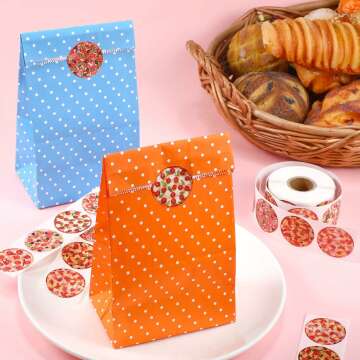 Blulu Pizza Stickers Roll - 600 Fun Designs