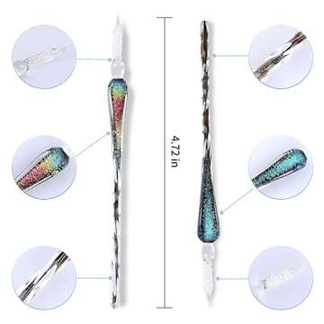 MKLPO glass dip pen set,Calligraphy pens for beginners,ink pen, Writing, Signatures, Calligraphy, De...