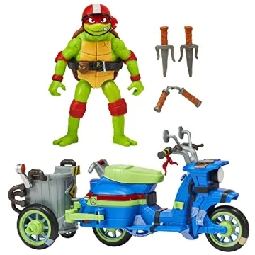 TMNT Battle Cycle with Exclusive Raphael Action Figure