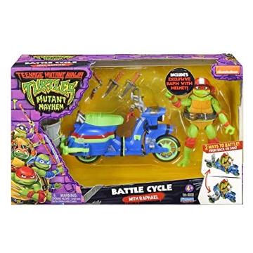 TMNT Battle Cycle with Exclusive Raphael Action Figure