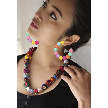 ARATLENCH Rattan Woven Dangling Earrings Handmade Straw Dangle Drop Earrings Boho Summer Beach Statement Circle Ball Hoop Earrings for Women (colorful brown rattan hoop earrings)