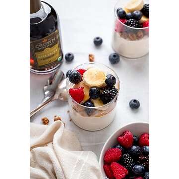 Crown Maple Dark Color, Robust Taste Organic Maple Syrup, 12.7 Fl Oz, 100% Pure, Enhance Cocktails, Marinades and Pancakes