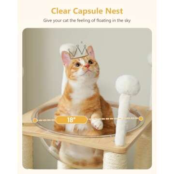 MUTTROS 42.5" Wooden Cat Tree for Cats & Kittens | Sky City Design