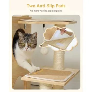 MUTTROS 42.5" Wooden Cat Tree for Cats & Kittens | Sky City Design