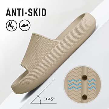 shevalues Pillow Soft Slide Sandals for Women Men Non-Slip Shower Shoes Bath Slippers Summer Beach Slides