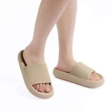 shevalues Pillow Soft Slide Sandals for Women Men Non-Slip Shower Shoes Bath Slippers Summer Beach Slides