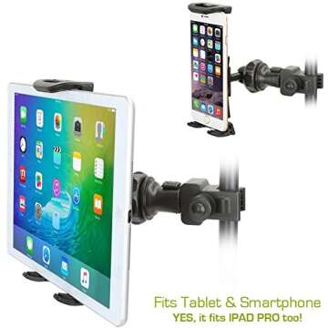 Multipurpose Tablet Mount for Mic Stands - Easy to Install