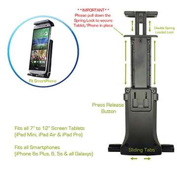 Multipurpose Tablet Mount for Mic Stands - Easy to Install