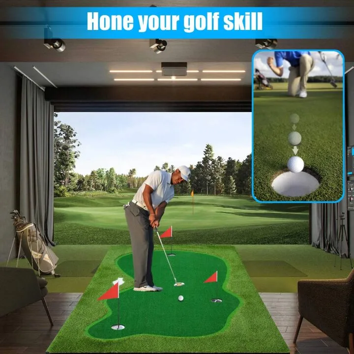 BOBURN Golf Putting Green Mat for Indoor Outdoor Use