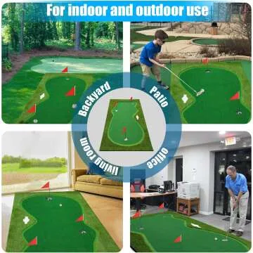BOBURN Golf Putting Green Mat for Indoor Outdoor Use