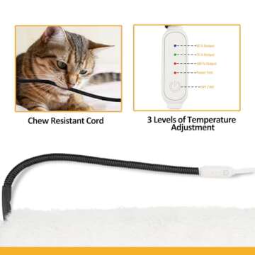 Texsens Cat Backpack Carrier with Heating Pad - Portable Pet Carrier for Small Dogs & Medium Cats, Adjustable Temperature & USB Charge Port, Chew Resistant Cord, Ideal for Winter Outings & Travel