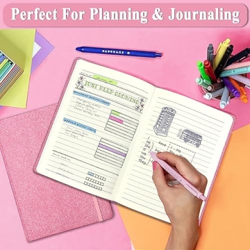 Pink Glitter Notebook - Sparkle Journal for Note-Taking