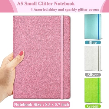 Pink Glitter Notebook - Sparkle Journal for Note-Taking