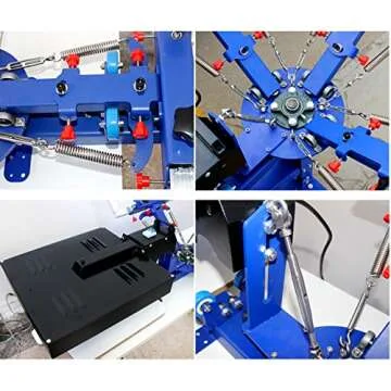 3-1 Color Floor Type Screen Printing Kit Micro-registration Rotating Press with 110V Dryer Exposure Unit Material Supply For Starter