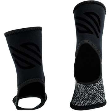 Sanabul Essential Striking Gel Muay Thai Ankle Support for Men & Women, Ankle Guard Foot Wraps Sleeve for MMA Kickboxing Martial Arts, 1 Pair, Black Large-X-Large