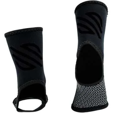 Sanabul Essential Striking Gel Muay Thai Ankle Support for Men & Women, Ankle Guard Foot Wraps Sleeve for MMA Kickboxing Martial Arts, 1 Pair, Black Large-X-Large