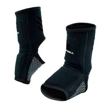 Sanabul Essential Striking Gel Muay Thai Ankle Support for Men & Women, Ankle Guard Foot Wraps Sleeve for MMA Kickboxing Martial Arts, 1 Pair, Black Large-X-Large