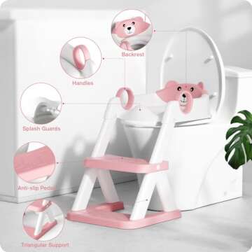 Rabb 1st Potty Training Seat, Upgrade Toddler Toilet Seat for Kids Boys Girls, 2 in 1 Potty Training...