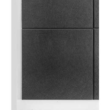 DECORITA Large Cork Board Alternative - 12 Pack Felt Wall Tiles with Safe Removable Adhesive Tabs, Cork Boards for Walls Cork Board for Office Pin Board Tack Board Cork Board 48 x 36 - Black