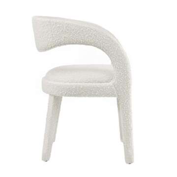 Modway EEI-6562-IVO Pinnacle Boucle Upholstered Dining Chair Set of Two, Ivory