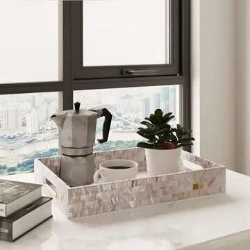 Luxury Handmade PEMAR Mother of Pearl Serving Tray