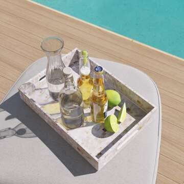 Luxury Handmade PEMAR Mother of Pearl Serving Tray