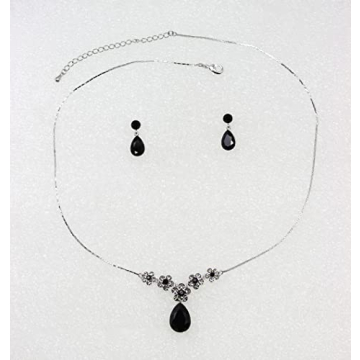 Elegant Rhinestone Floral Jewelry Set for Women