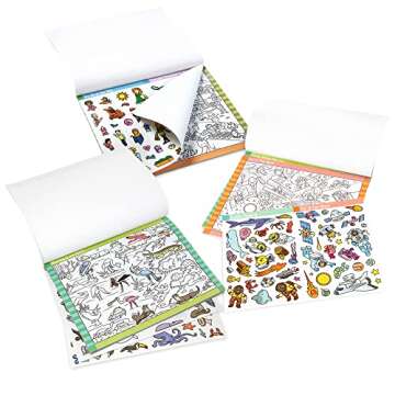 Melissa & Doug Seek & Find Sticker Pad 3-Pack, Around Town, Adventure, Animals, Each Includes 400+ Stickers, 14 Scenes to Color, 14" H x 11.1" W x 0.2"
