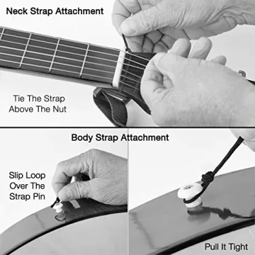 Left Handed Natural Wood Guitar Set for Kids & Beginners