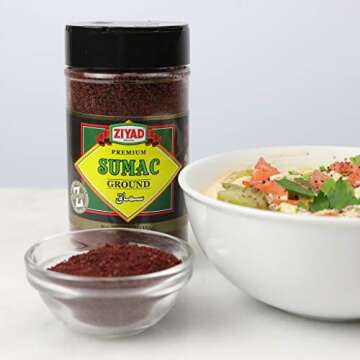 Ziyad Shaker Premium Sumac Spice Blend, Flavorful Spices, No Additives, No Preservatives, No Salt, N...
