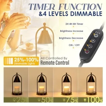 Candle Warmer Lamp with Timer and 2 Bulbs Included