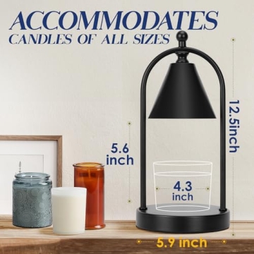 Candle Warmer Lamp with Timer and 2 Bulbs Included