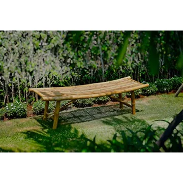 Boohugger Bamboo Outdoor Bench for Gardens and Zen Spaces