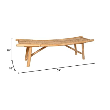Boohugger Bamboo Outdoor Bench for Gardens and Zen Spaces