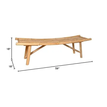 Boohugger Bamboo Outdoor Bench for Gardens and Zen Spaces
