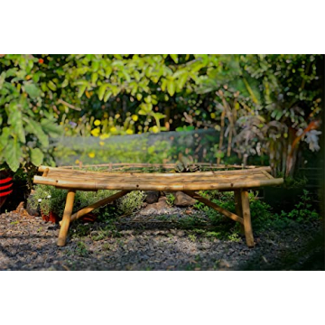 Boohugger Bamboo Outdoor Bench for Gardens and Zen Spaces