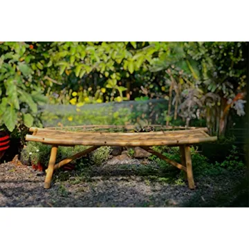 Boohugger Bamboo Outdoor Bench for Gardens and Zen Spaces