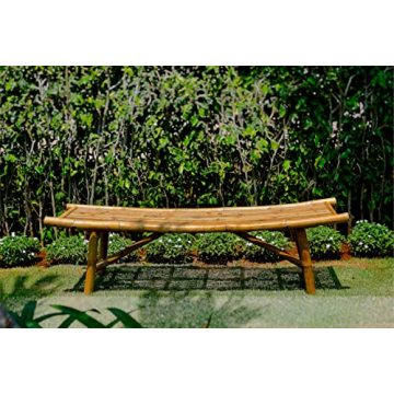 Boohugger Bamboo Outdoor Bench for Gardens and Zen Spaces