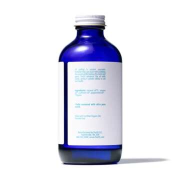 PurO3 Ozonated Oil Pulling Solution - Organic, Ozonated Coconut Oil Pulling for Teeth and Gums - Ozone Infused Oil Pulling Solution - Non-Toxic Teeth & Gum Pulling Oil with Peppermint, 8 oz