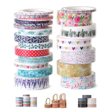 Mr. Pen Washi Tape Set 21 Rolls Creative Floral Designs