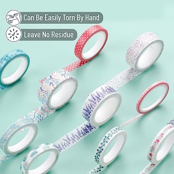 Mr. Pen Washi Tape Set 21 Rolls Creative Floral Designs