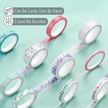 Mr. Pen Washi Tape Set 21 Rolls Creative Floral Designs
