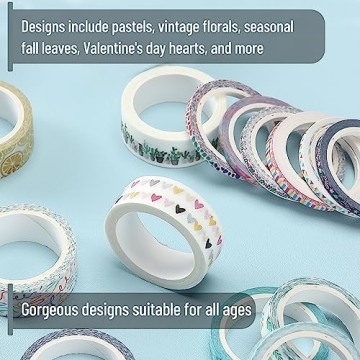 Mr. Pen Washi Tape Set 21 Rolls Creative Floral Designs