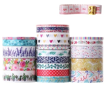 Mr. Pen Washi Tape Set 21 Rolls Creative Floral Designs